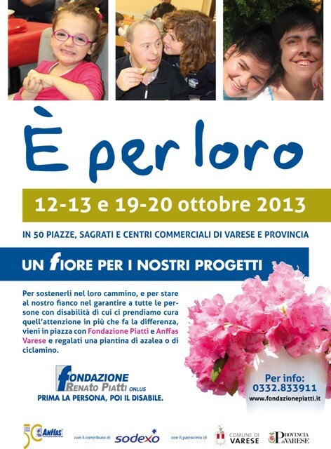 Save the date: 12-13 ottobre, 19-20 ottobre, tutti in piazza per “Un fiore per i nostri progetti”