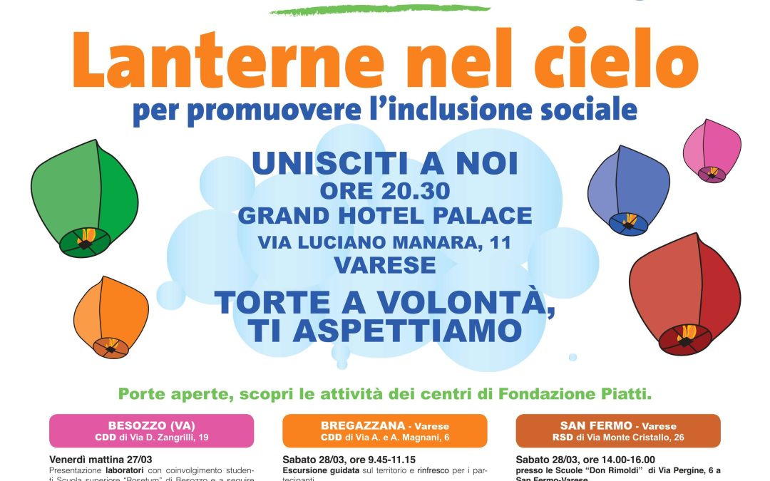 ANFFAS OPEN DAY 2015, SABATO 28 MARZO: LUCI NEL CIELO PER PROMUOVERE L’INCLUSIONE SOCIALE
