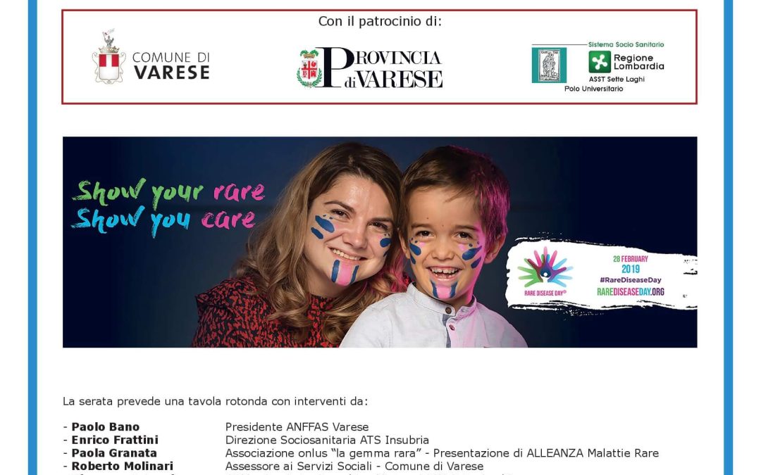 26 febbraio 2019, evento divulgativo sulle Malattie Rare