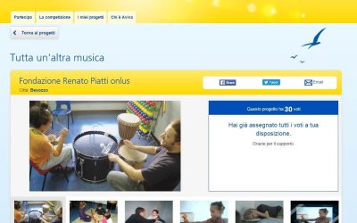 Il tuo voto per Tuttaunaltramusica, molti bambini te ne saranno grati
