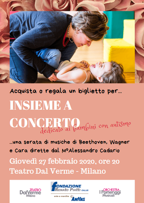 Giovedì 27 febbraio 2020, INSIEME A CONCERTO per i bambini con autismo