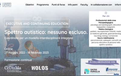 “Spettro autistico: nessuno escluso”, al via corso di alta formazione