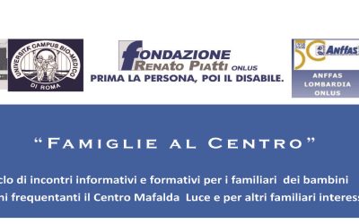Famiglie al centro, ciclo di incontri al Centro Mafalda Luce