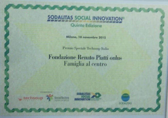 Sodalitas Social Innovation 2015, a Fondazione Piatti il premio speciale Techsoup Italia